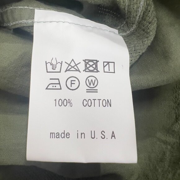 Gitman Bros. Mens Vintage Camp Collar Olive Dot Short Sleeve Shirt. NWOT - Picture 7 of 8